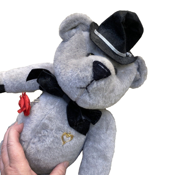 Handmade BALLARD BAINES BEAR CO Dorian Gray Bear Plush Jointed Posable 1990's - Picture 2 of 11